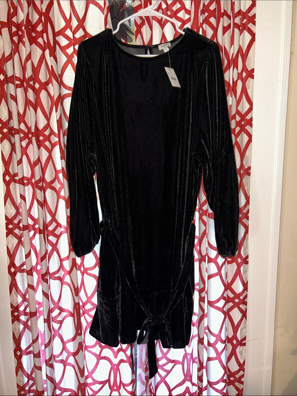 J. Crew Black Velvet Dress